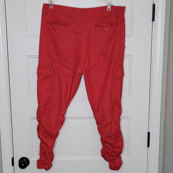 Mens Blac Lacquer Red Pants Size L - Picture 5 of 5